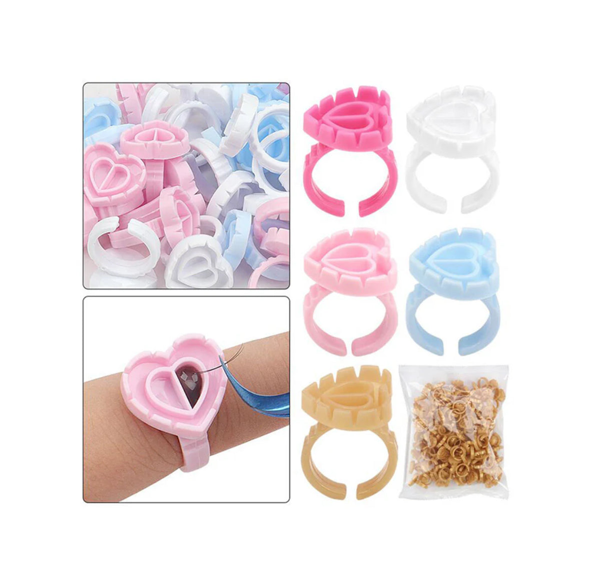 Heart Shaped Glue Rings